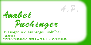 amabel puchinger business card